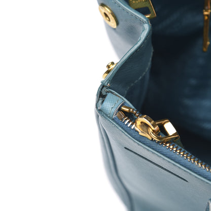 Prada Saffiano Medium Galleria Double Zip Tote Turchese 15 of 19