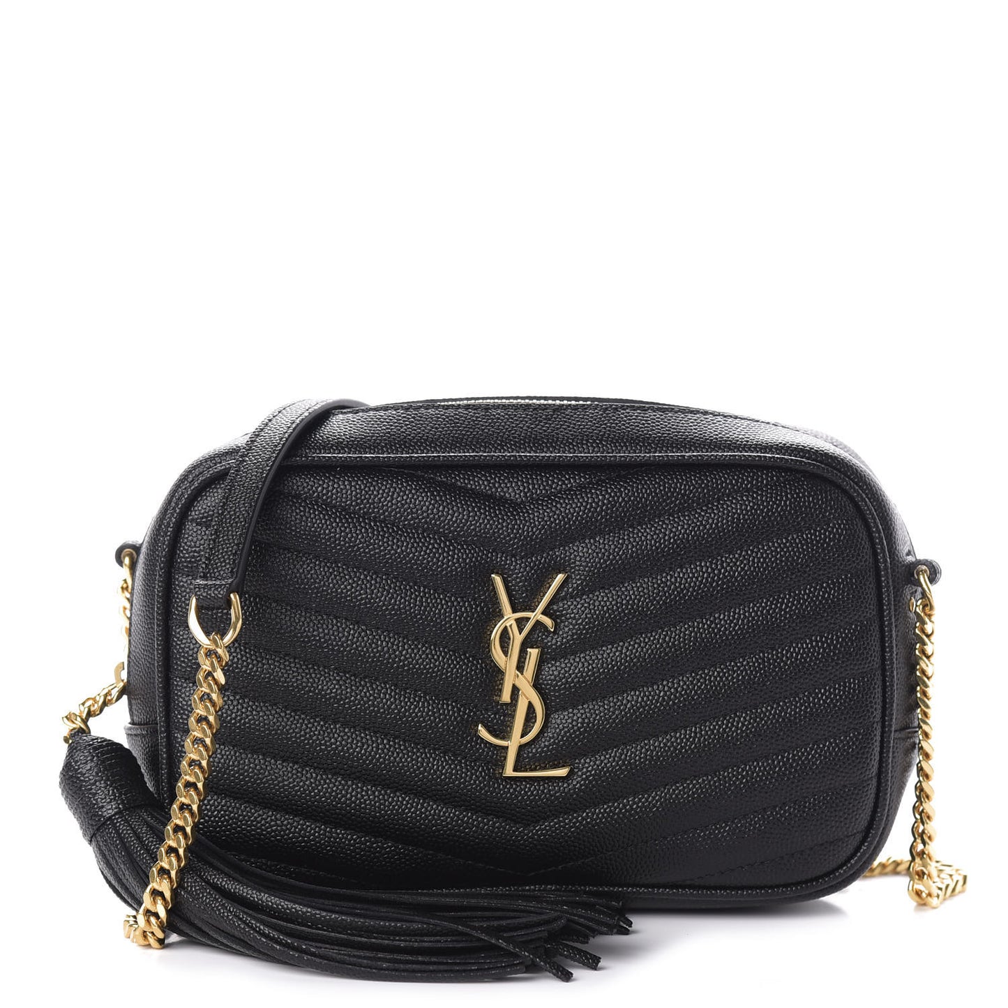 Grain De Poudre Matelasse Monogram Mini Lou Camera Bag Black