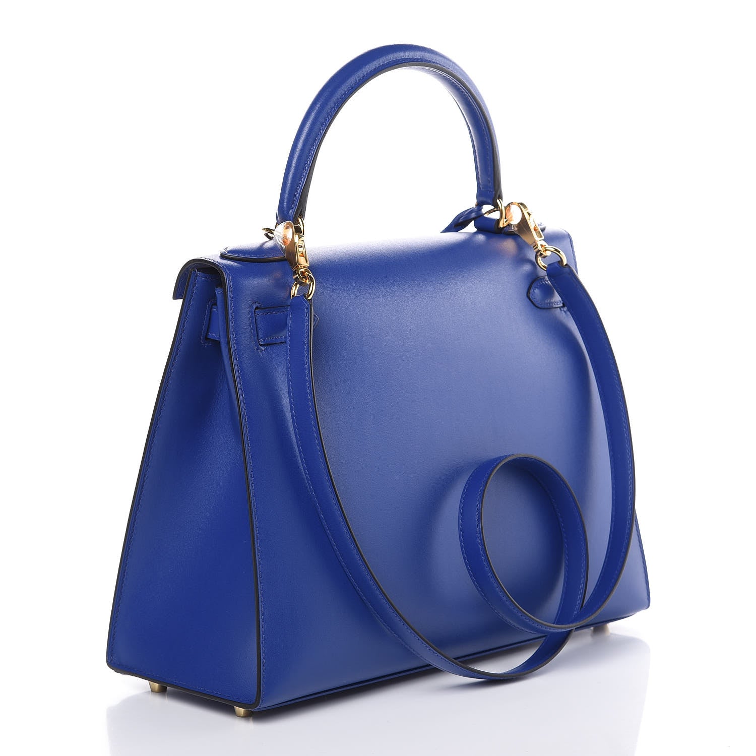 Hermes Tadelakt Kelly Sellier 28 Bleu Electrique 3 of 33