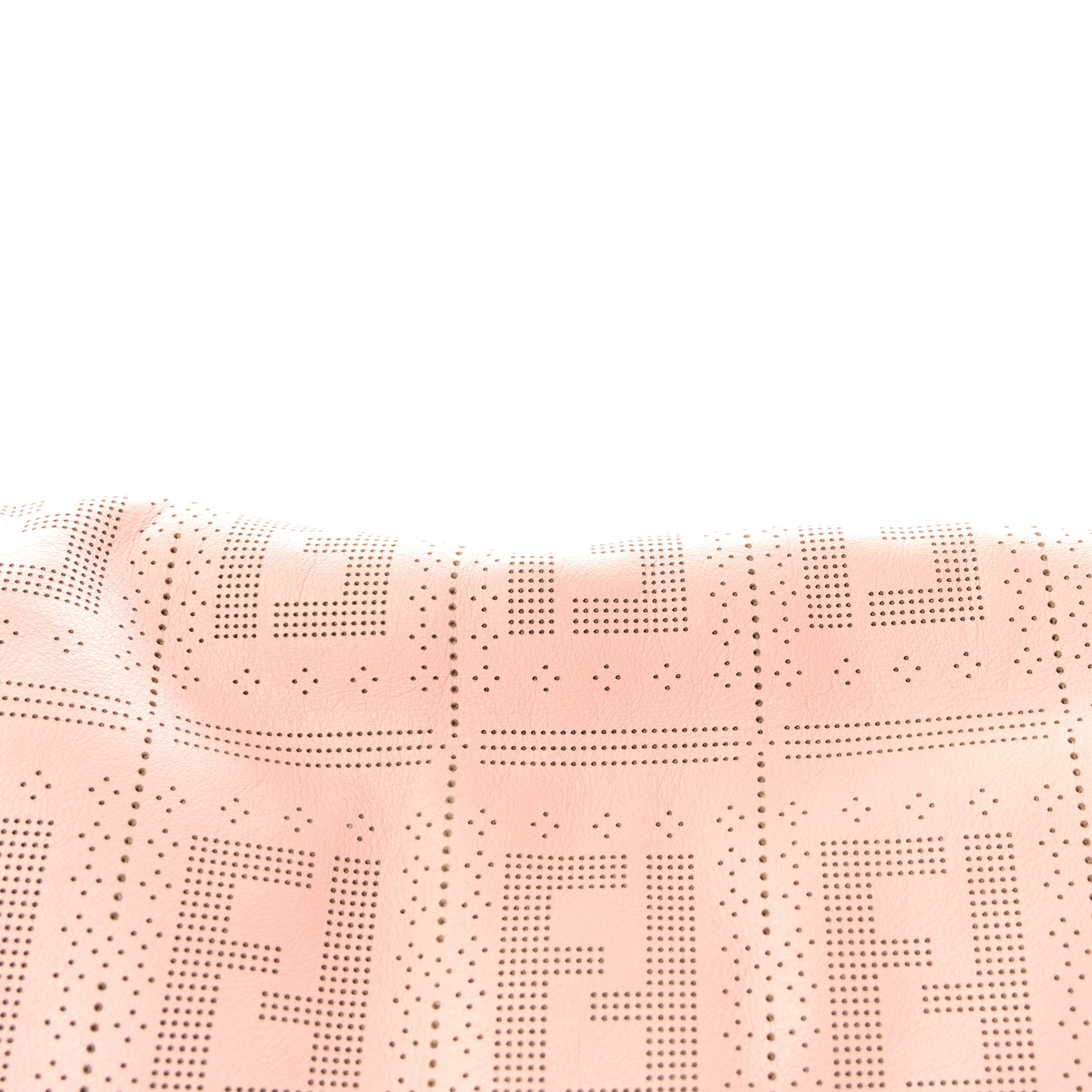 Calfskin Perforated Small Chef Shoulder Bag Pink