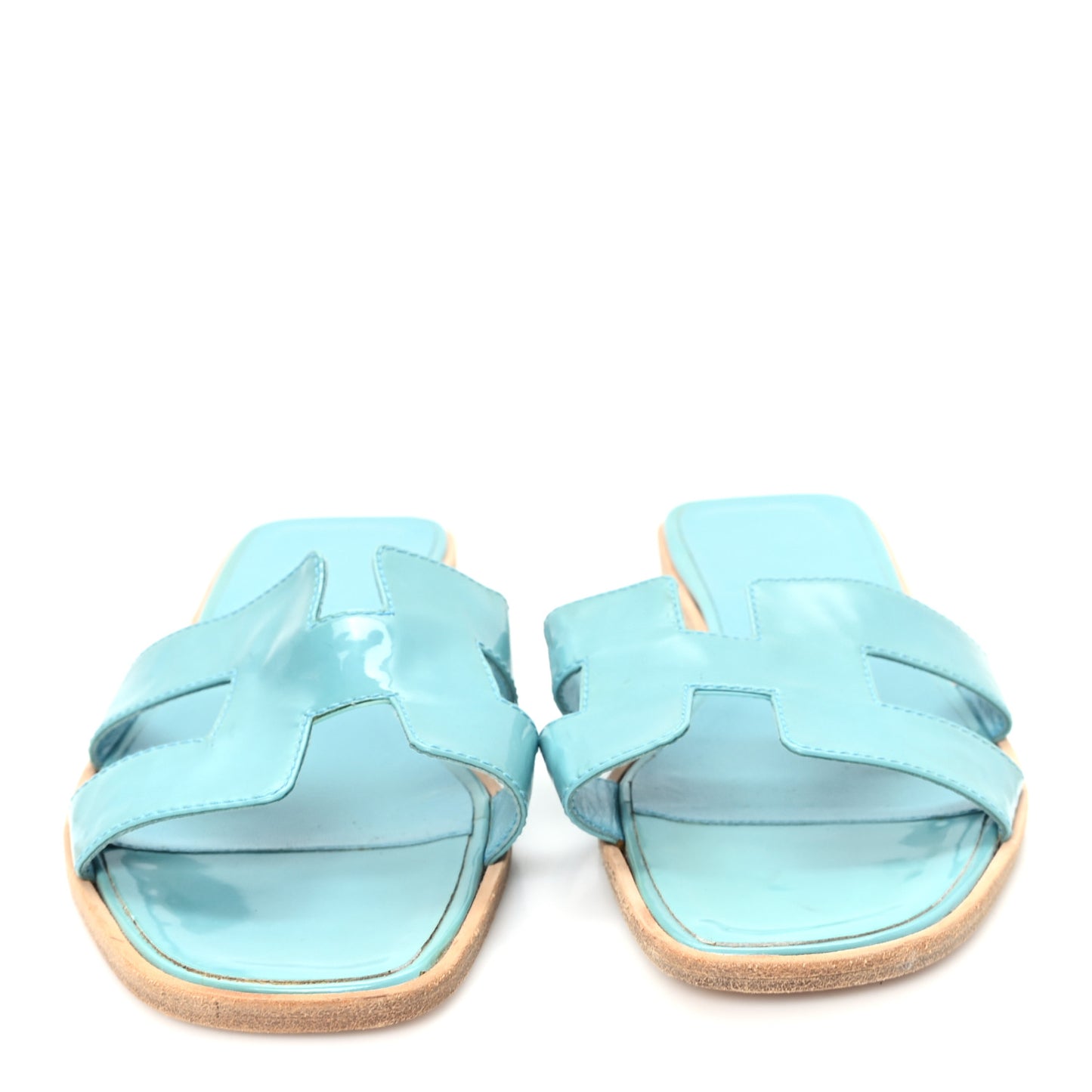 Patent Oran Sandals 40 Bleu Paon