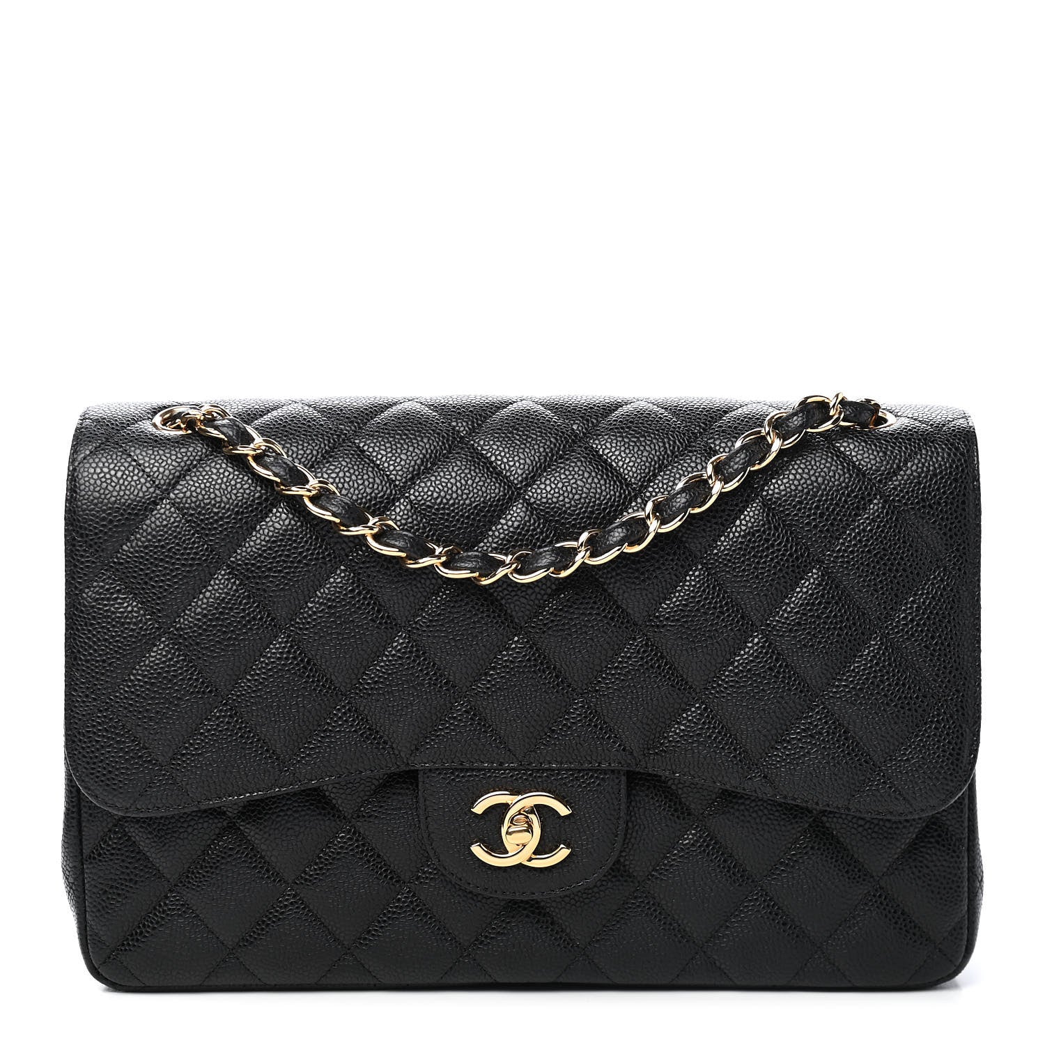 Chanel Caviar Quilted Jumbo Double Flap Black 1 of 9