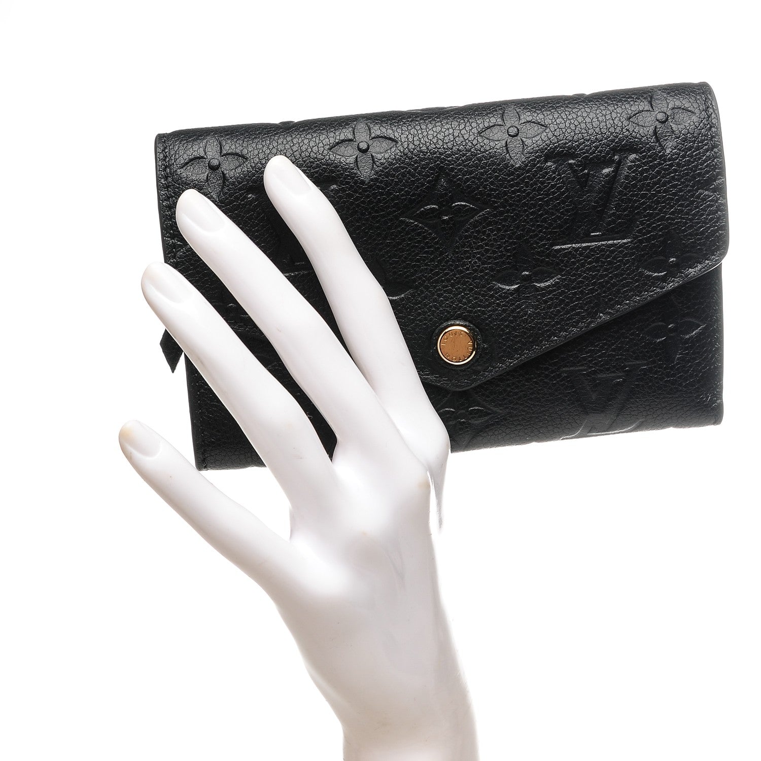 Louis Vuitton Empreinte Compact Curieuse Wallet Black 2 of 6