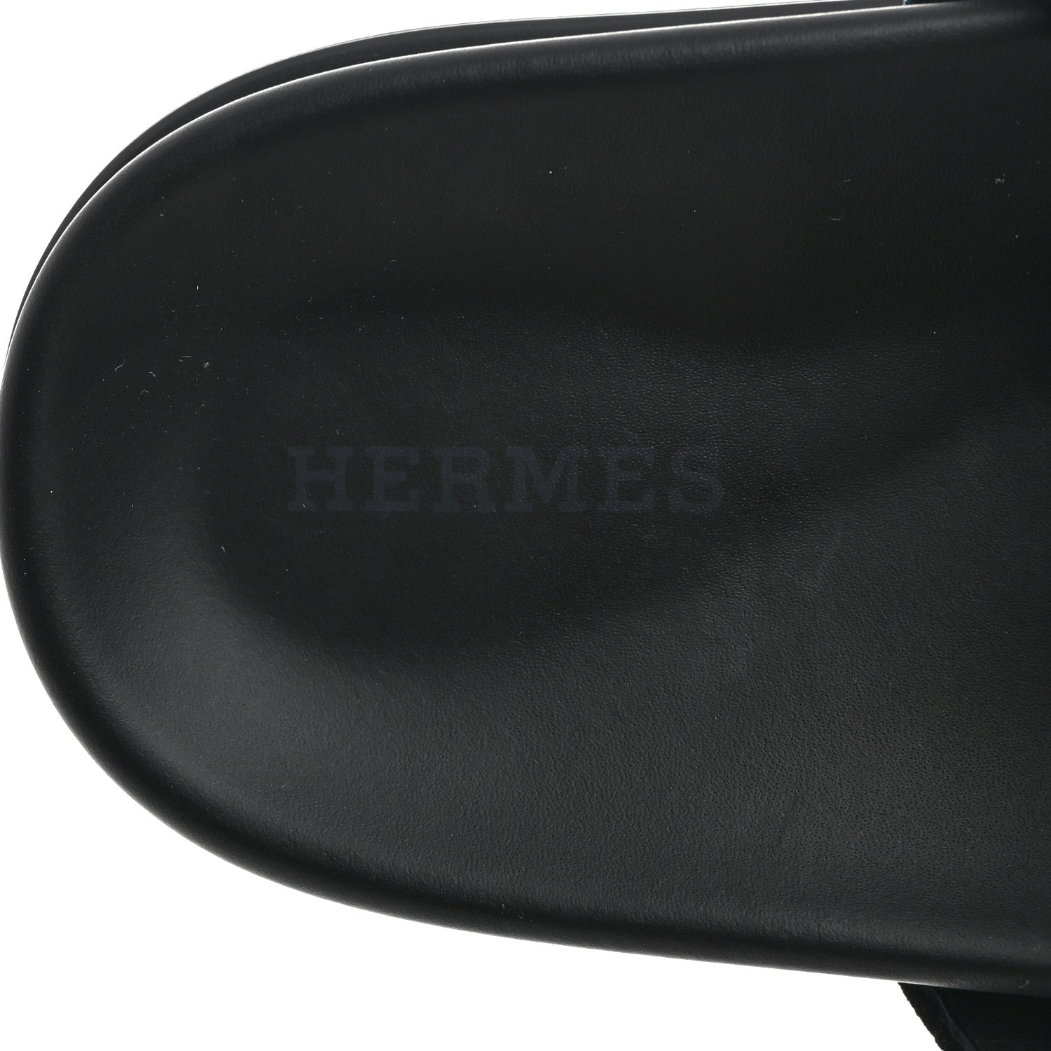 Hermes Velvet Womens Chypre Sandals 36.5 Black Vert Mousse 6 of 8