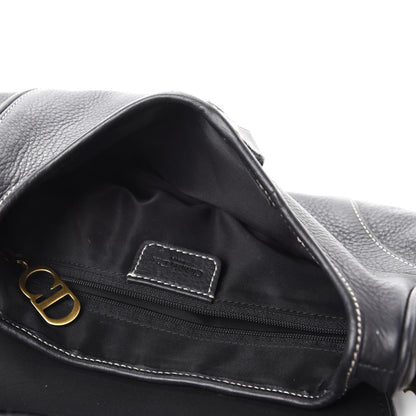 Christian Dior Calfskin Double Saddle Bag Black 5 of 14