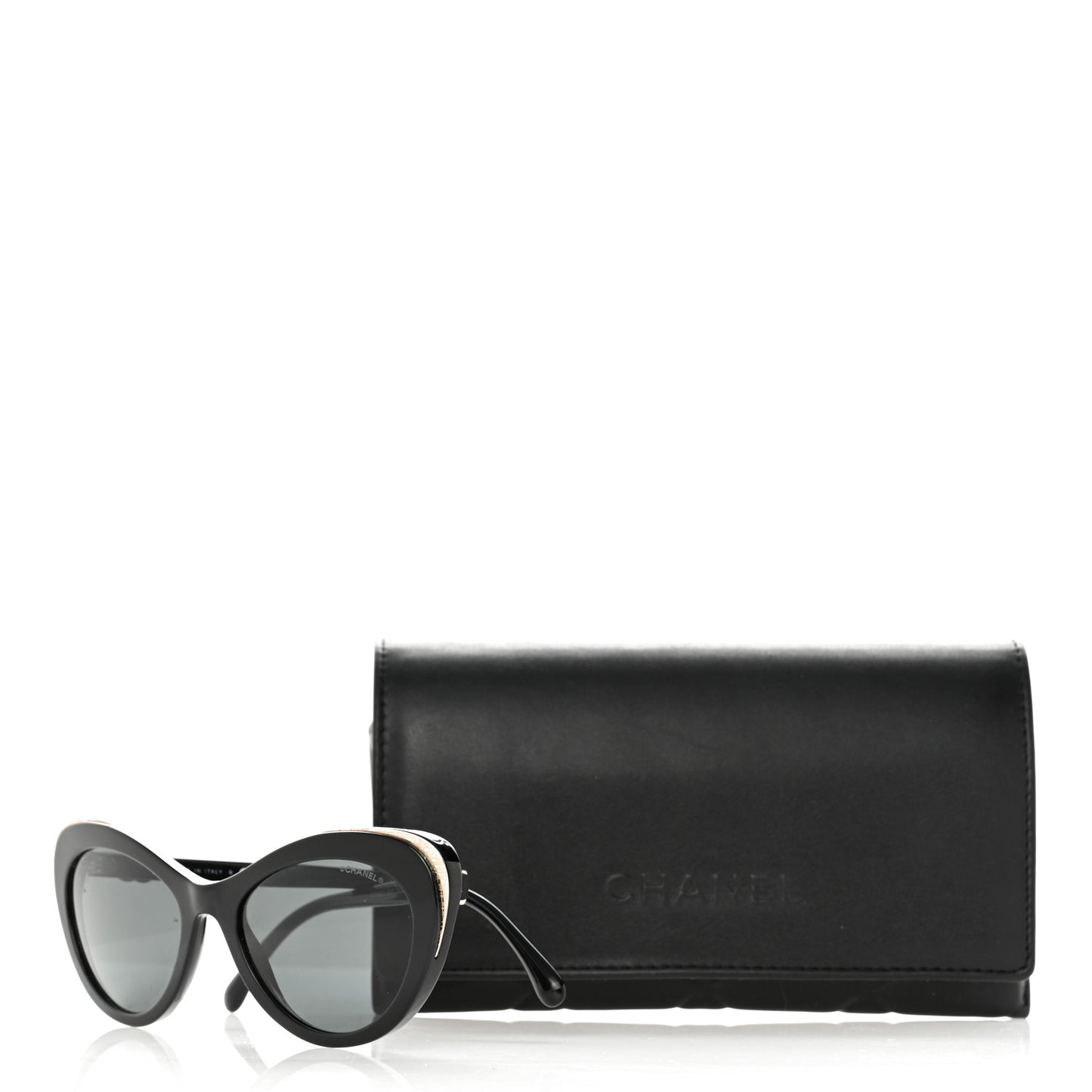 Acetate Cat Eye CC Sunglasses 5432 Black