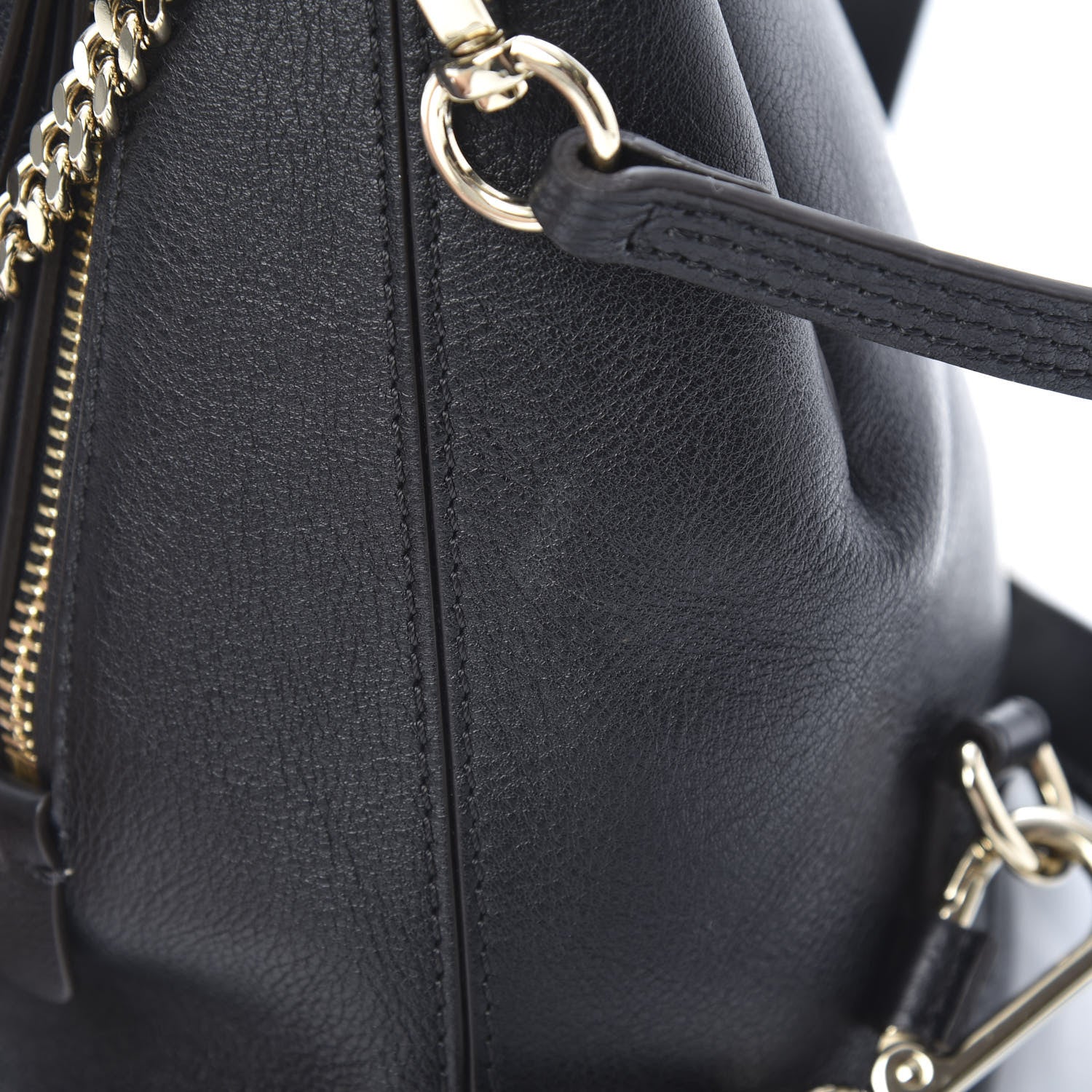 Chloe Suede Calfskin Medium Faye Backpack Black 10 of 14