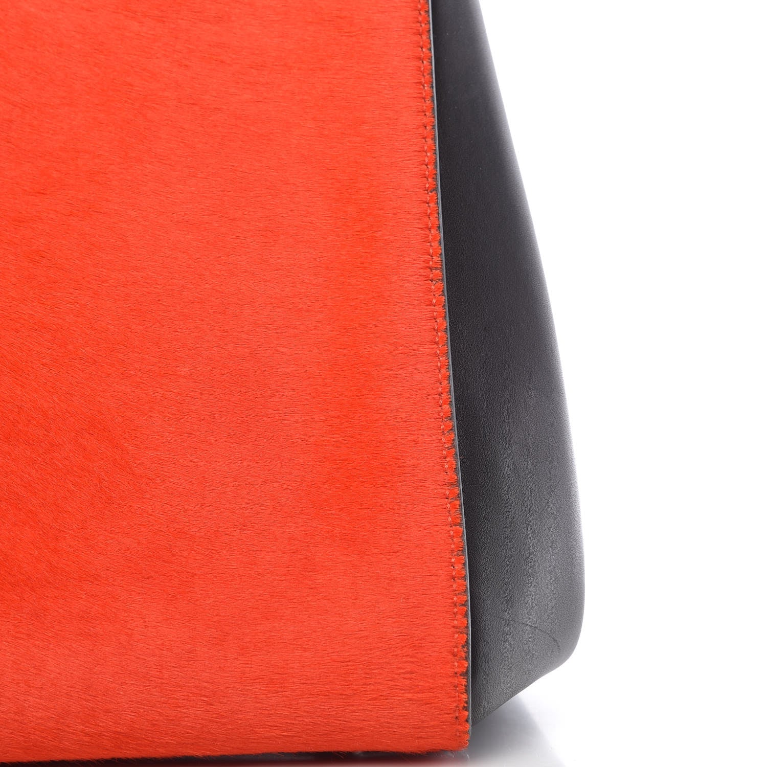 Celine Pony Hair Medium Edge Shoulder Bag Vermillion 12 of 13