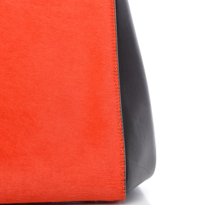 Celine Pony Hair Medium Edge Shoulder Bag Vermillion 12 of 13