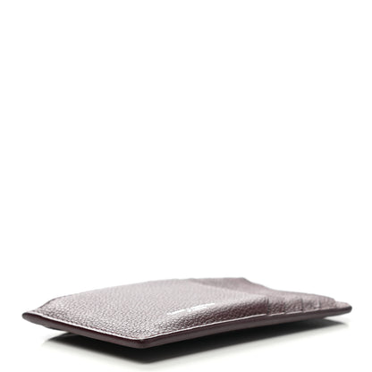 Saint Laurent Grained Calfskin 5 Fragments Zip Pouch Card Holder Burgundy 4 of 11