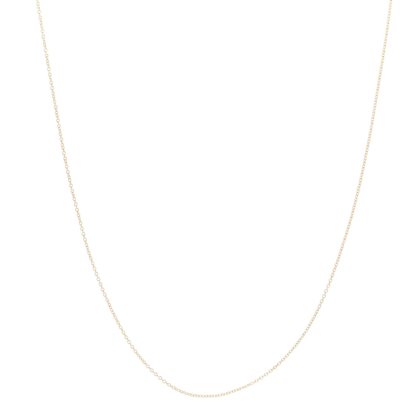 18K Yellow Gold Small Chain Necklace 18"