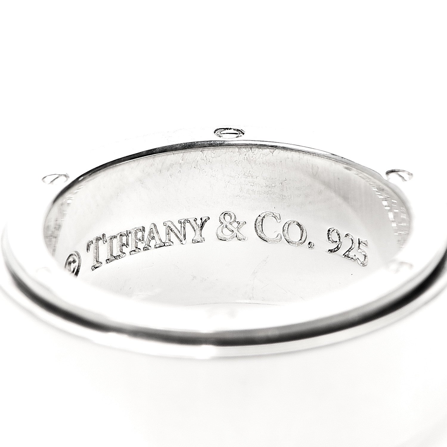 Tiffany Sterling Silver 9mm Metropolis Screw Band Ring 54 6.75 3 of 5