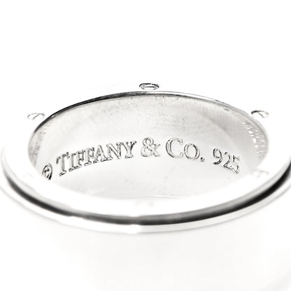 Tiffany Sterling Silver 9mm Metropolis Screw Band Ring 54 6.75 3 of 5
