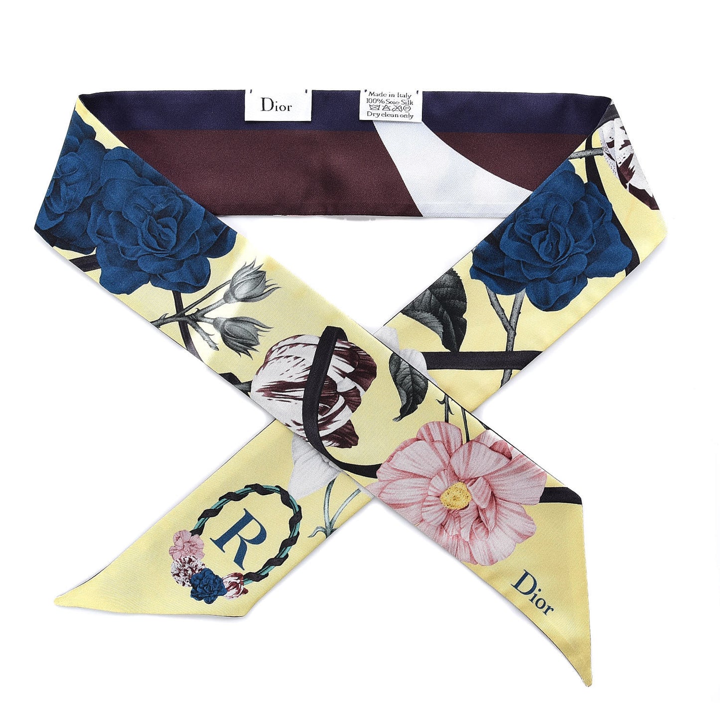 Silk ABCDior R Mitzah Scarf Yellow