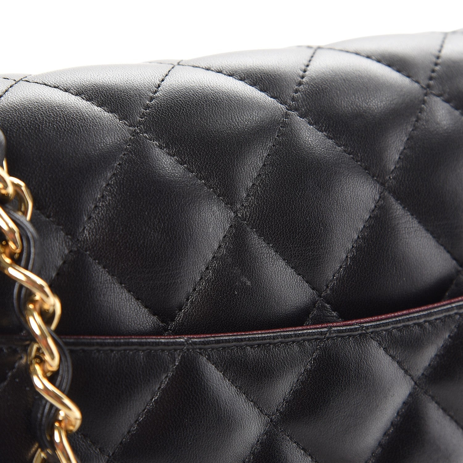 Chanel Lambskin Quilted Jumbo Double Flap Black 9 of 13