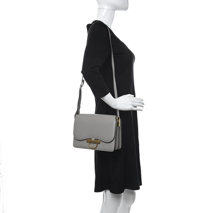 Salvatore Ferragamo Calfskin Joanne Crossbody Pale Grey 2 of 9