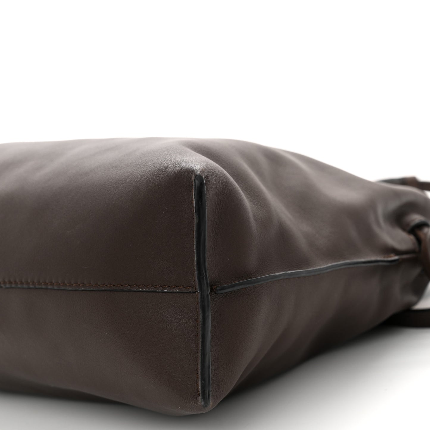 Nappa Medium Flamenco Knot Bag Chocolate