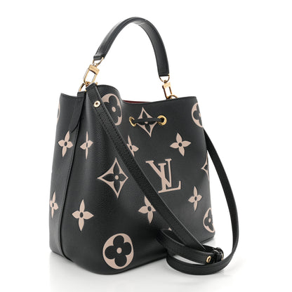 Louis Vuitton Empreinte Monogram Giant Neonoe MM Black Beige 4 of 10