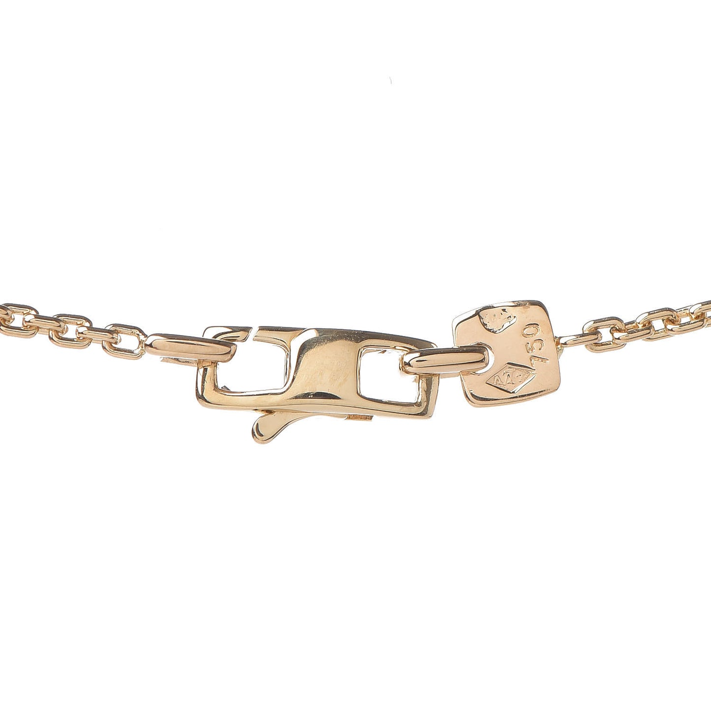 18K Yellow Gold Diamond Fleur Pendant Necklace