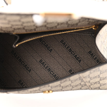 Balenciaga X GUCCI GG Supreme Monogram Small Hourglass Top Handle Bag Beige Ebony 5 of 11