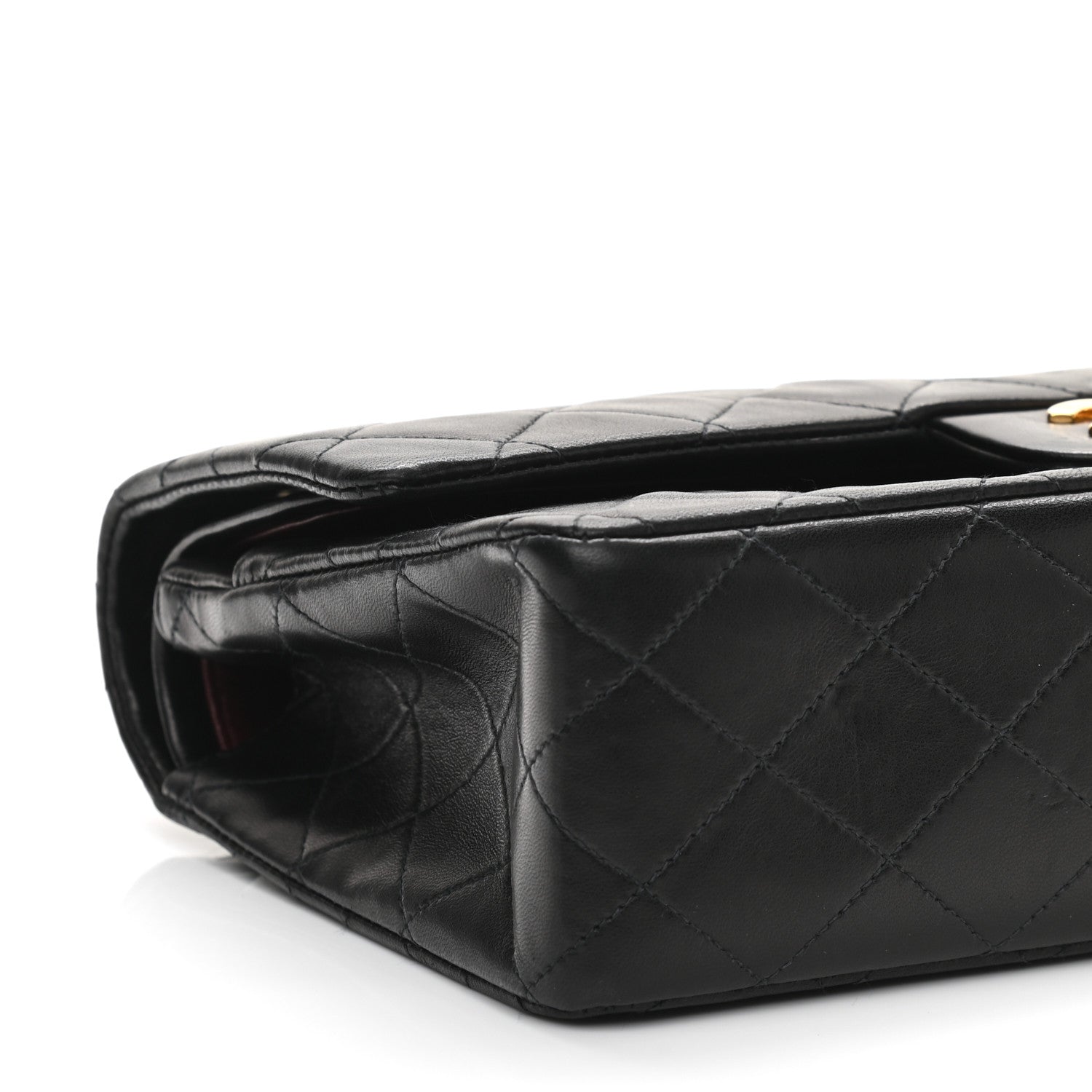 Chanel Lambskin Quilted Medium Double Flap Black 10 of 12