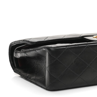 Chanel Lambskin Quilted Medium Double Flap Black 10 of 12