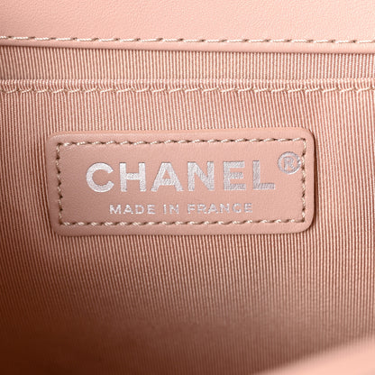 Chanel Calfskin Chevron Tweed Medium Boy Flap Pink 6 of 10