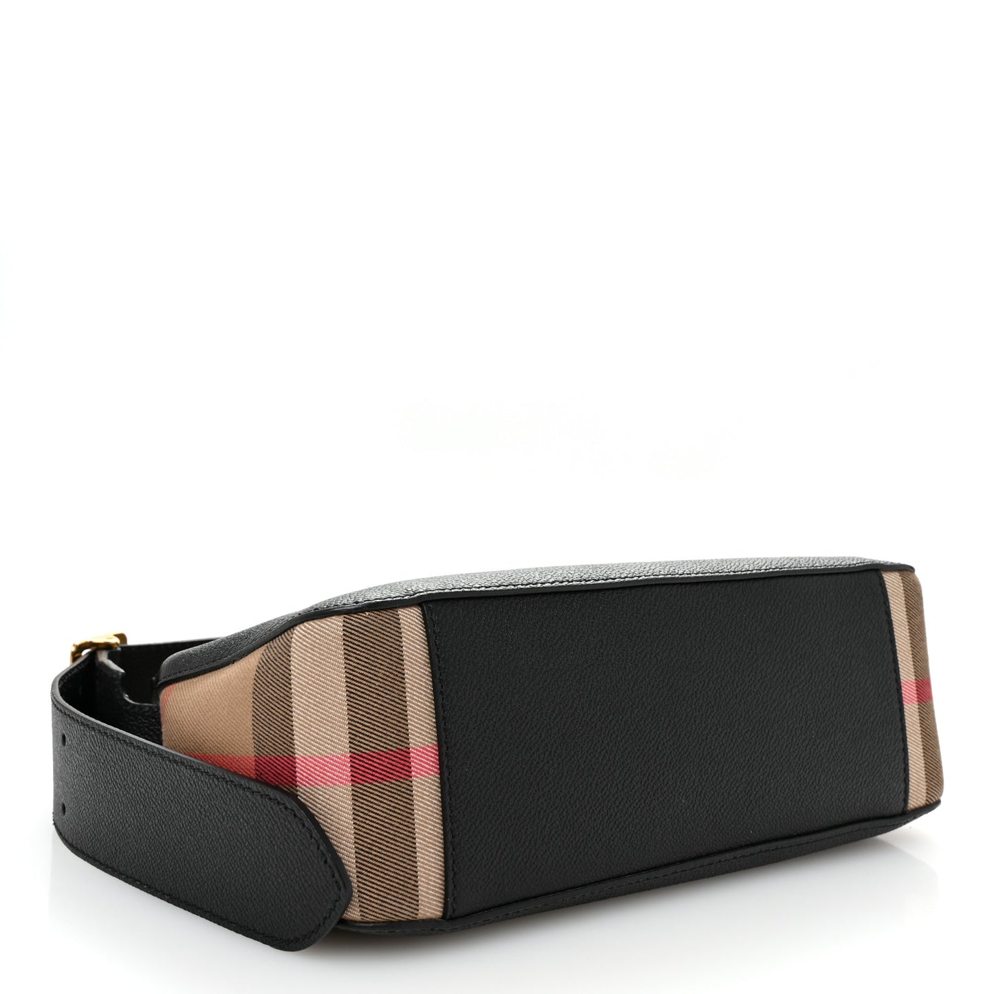 Soft Grain Calfskin House Check Small Helmsley Crossbody Black