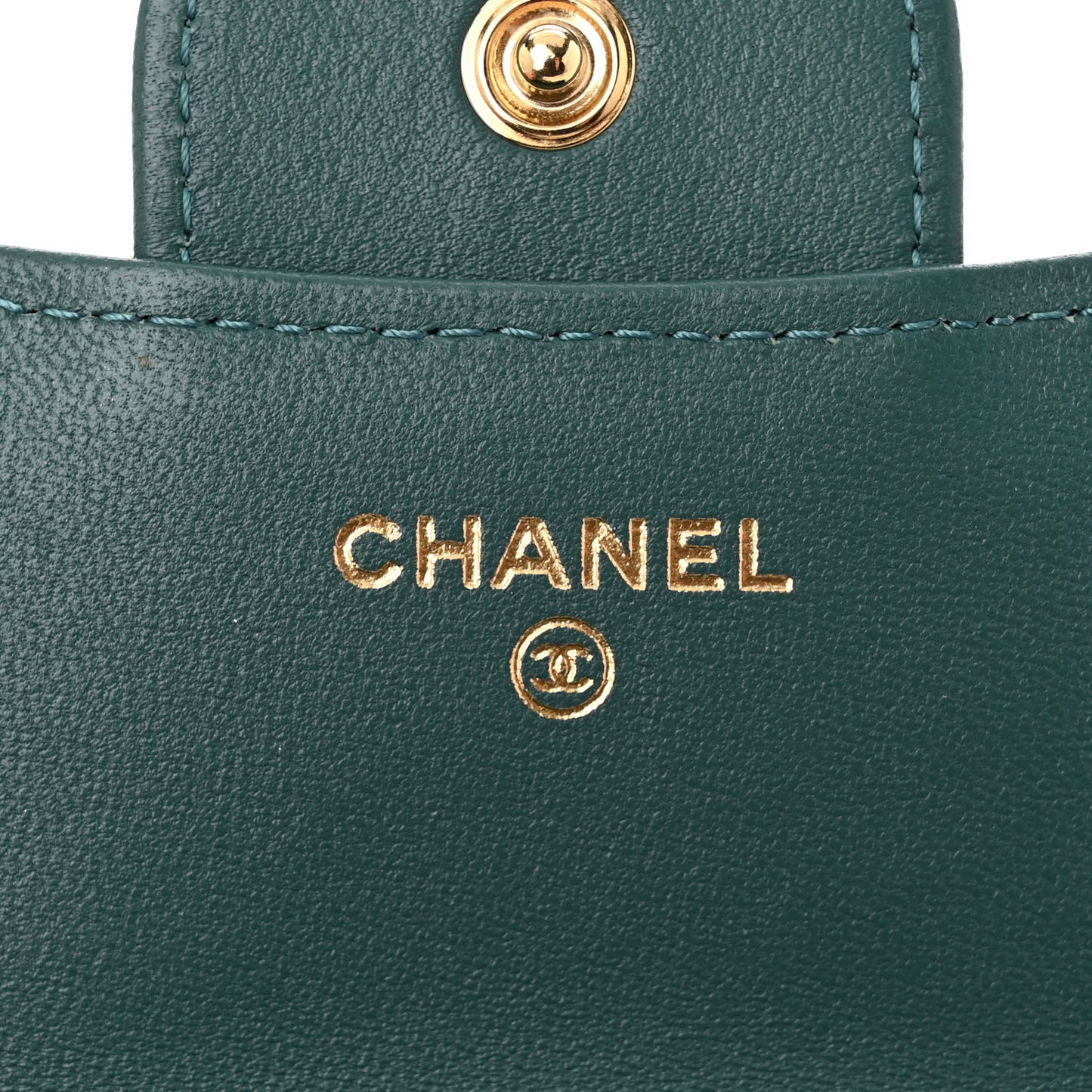 Lambskin Quilted Top Handle Flap Coin Purse With Chain Green