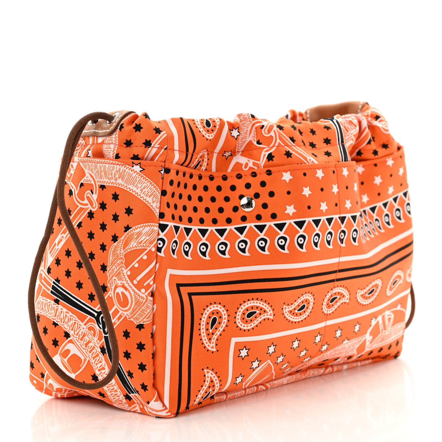 Barenia Silk Eperons d'Or Fourbi 25 MM Pouch Orange Fauve