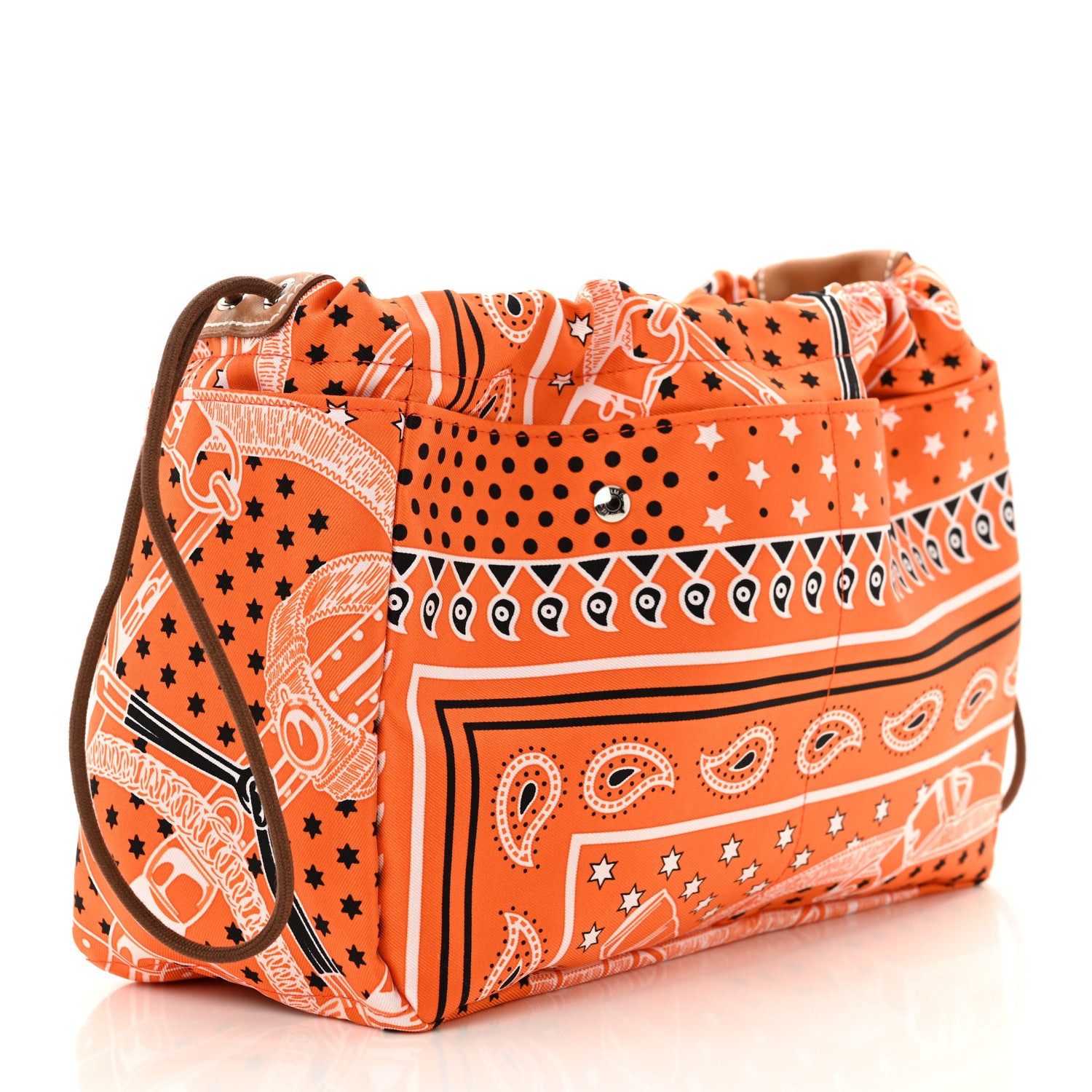 Hermes Barenia Silk Eperons d'Or Fourbi 25 MM Pouch Orange Fauve 3 of 11