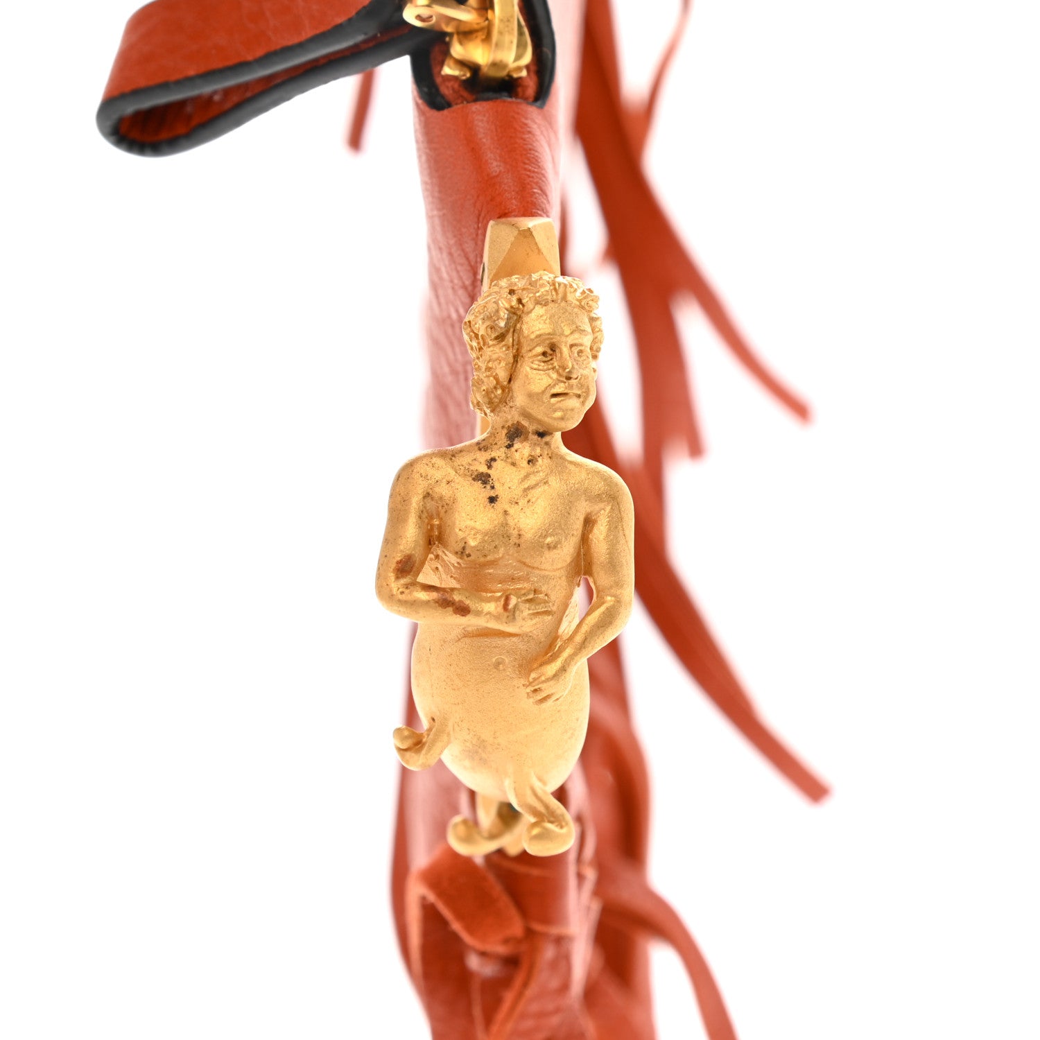 Valentino Garavani Calfskin C-Rockee Sagittarius Fringe Clutch Red 10 of 10