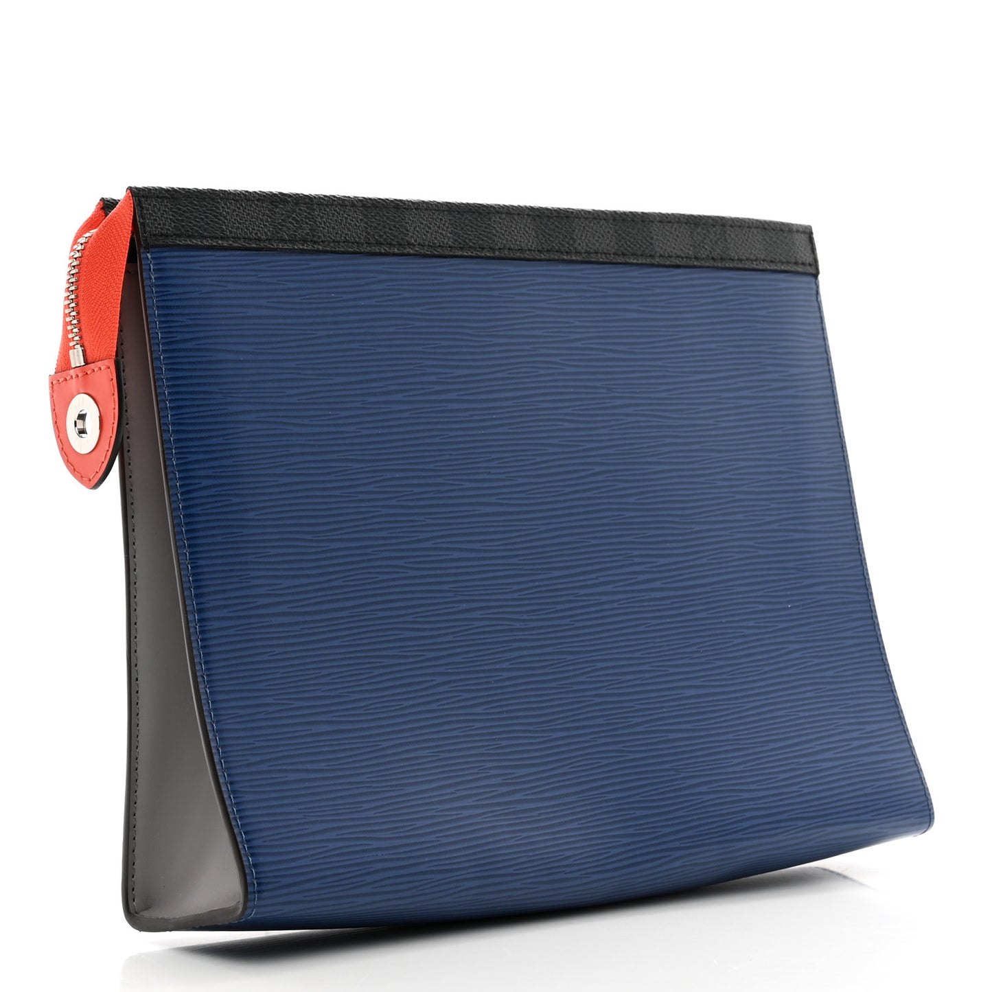 Epi Damier Graphite Pochette Voyage MM Blue Grey