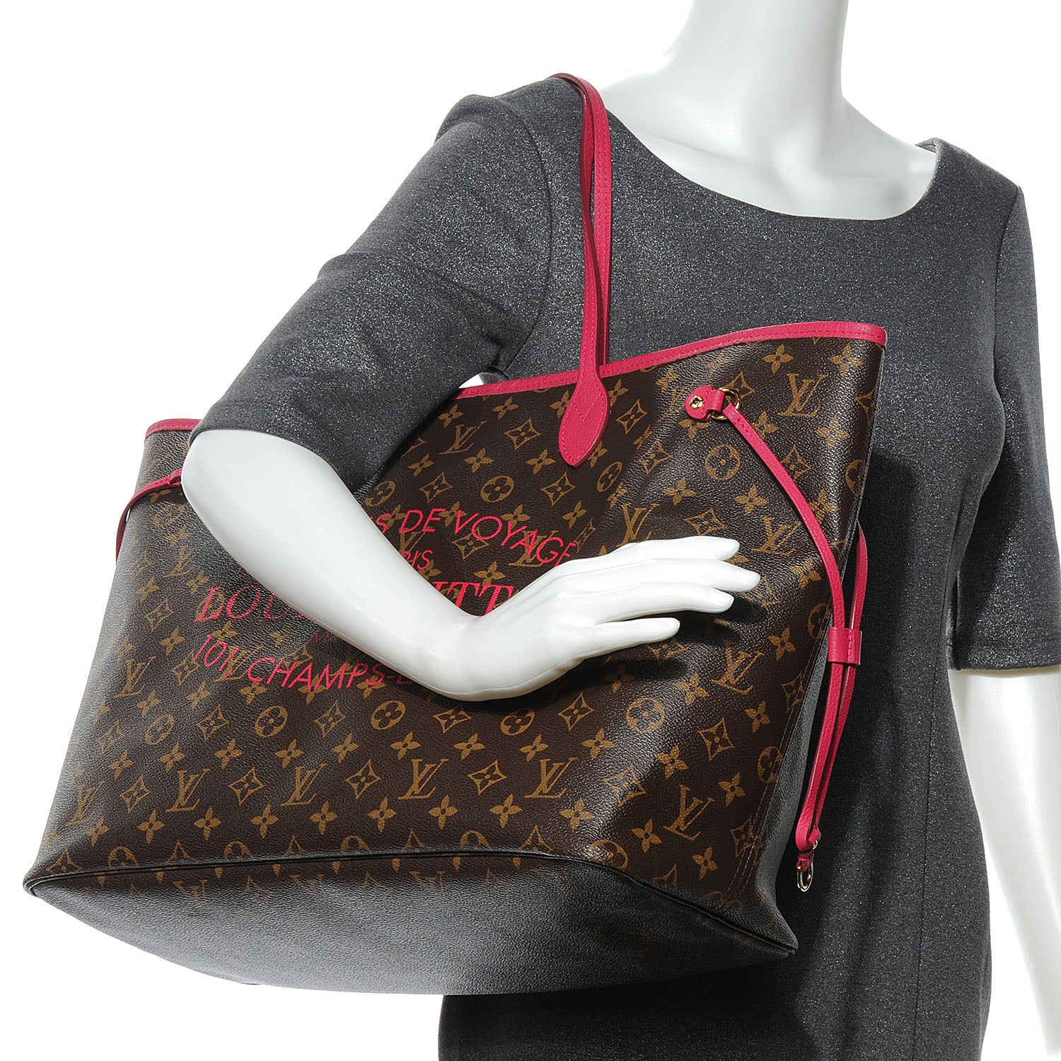Louis Vuitton Monogram Articles de Voyage Ikat Neverfull GM Rose Indien 2 of 7
