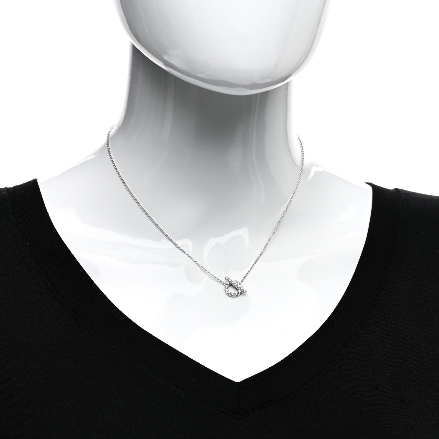 18K White Gold Diamond Finesse Pendant Necklace