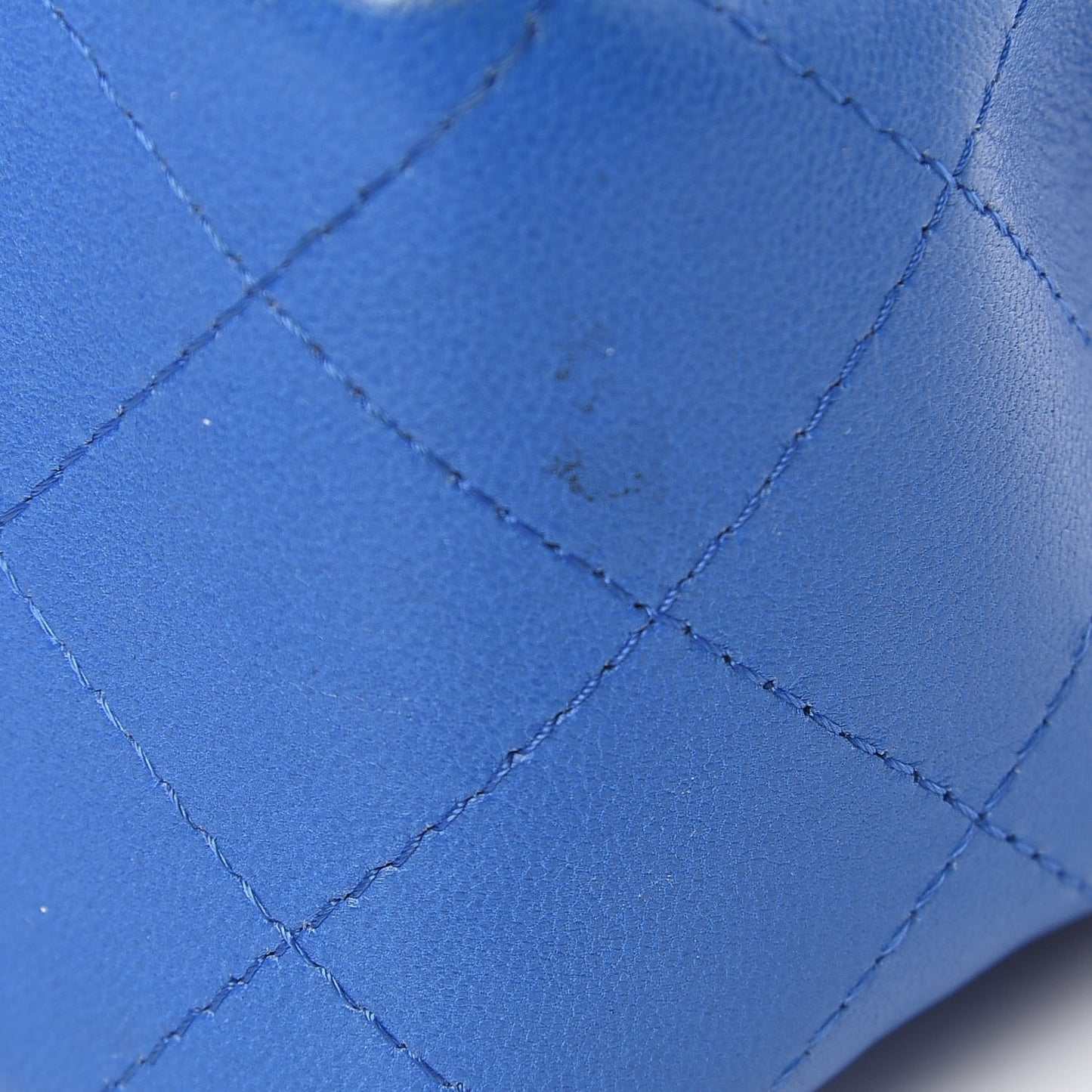 Lambskin Quilted Mini Rectangular Flap Blue