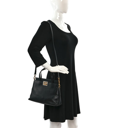 Gucci Lambskin Small Linea Matisse Top Handle Bag Black 2 of 9