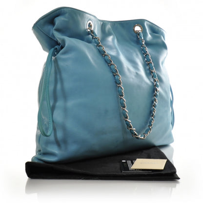Chanel Lambskin CC Disc Tote Turquoise 1 of 2