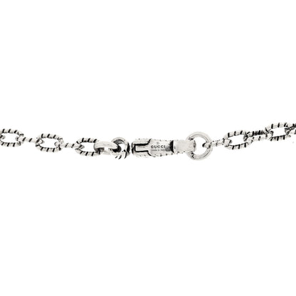 Gucci Sterling Silver Small Textured Interlocking G Pendant Necklace 4 of 4