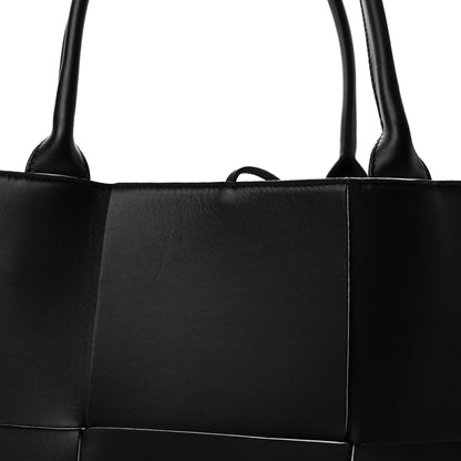 Bottega Veneta Nappa Maxi Intrecciato Medium Arco Tote Black White 9 of 11
