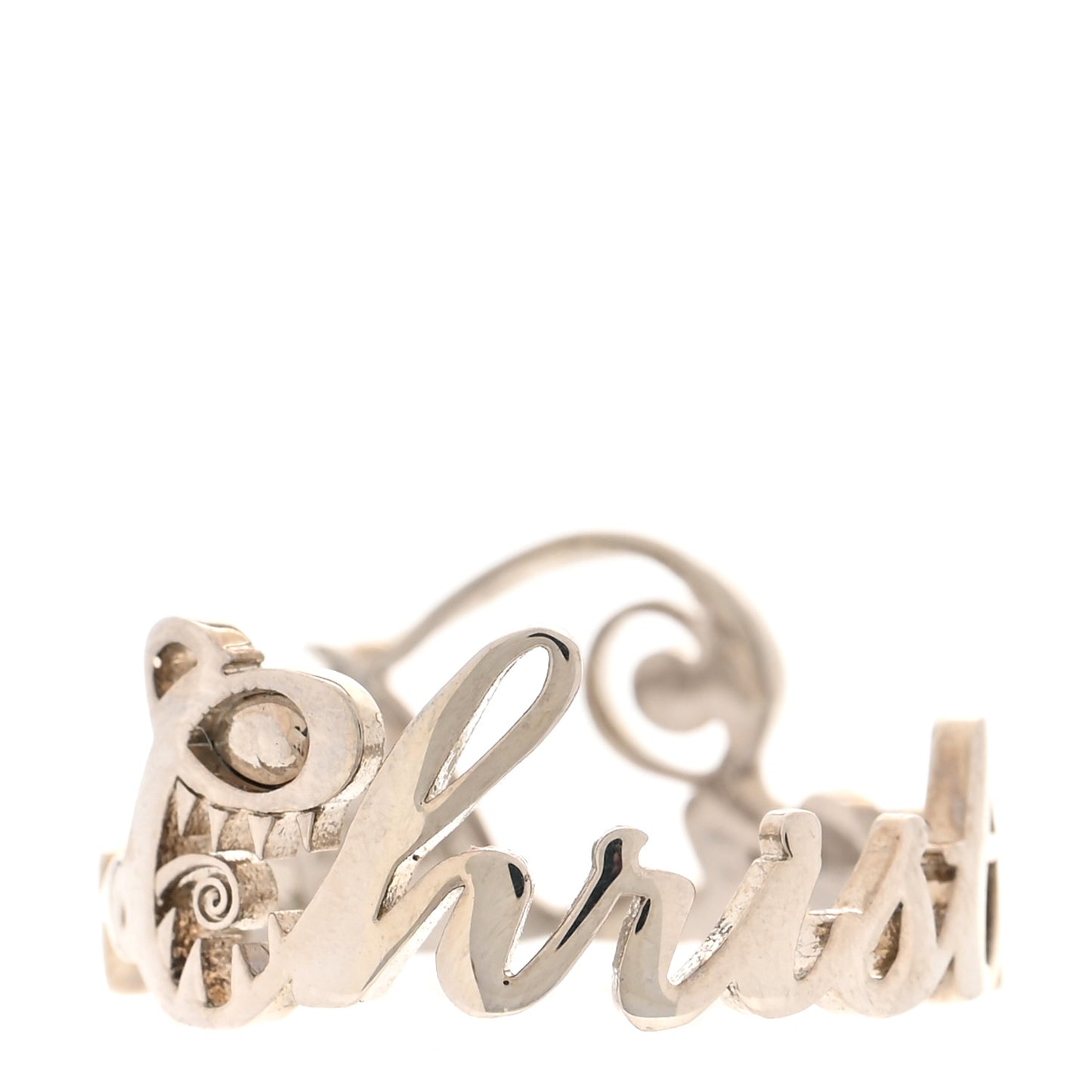 X KENNY SCHARF Logo Ring Palladium