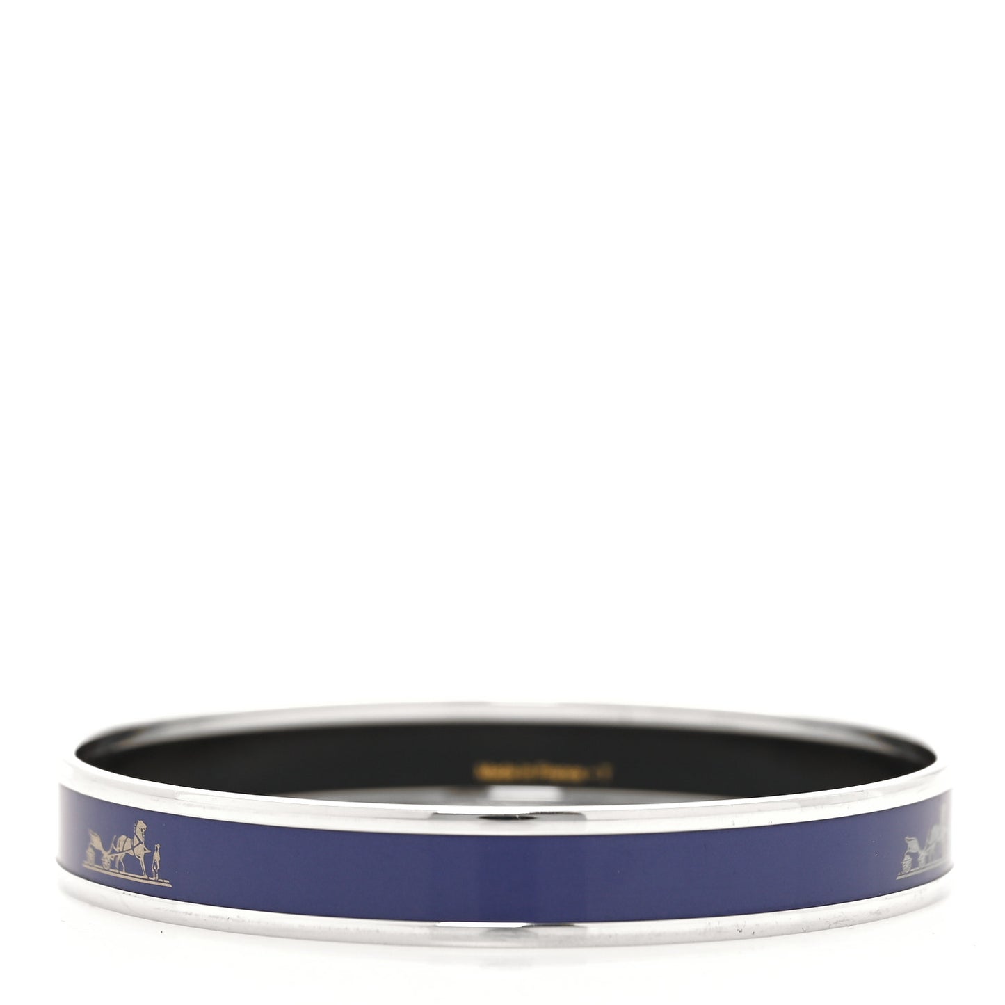 Enamel Printed Narrow Caleche Bracelet 70 Ultramarine