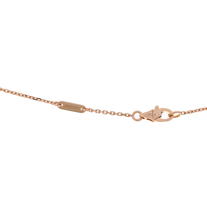 Van Cleef & Arpels 18K Rose Gold Carnelian Sweet Alhambra Pendant Necklace 4 of 5