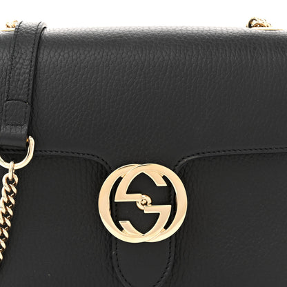 Gucci Dollar Calfskin Small Interlocking G Shoulder Bag Black 8 of 12