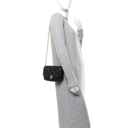 Chanel Lambskin Quilted Small CC Coin Flap Bag Black 2 of 10