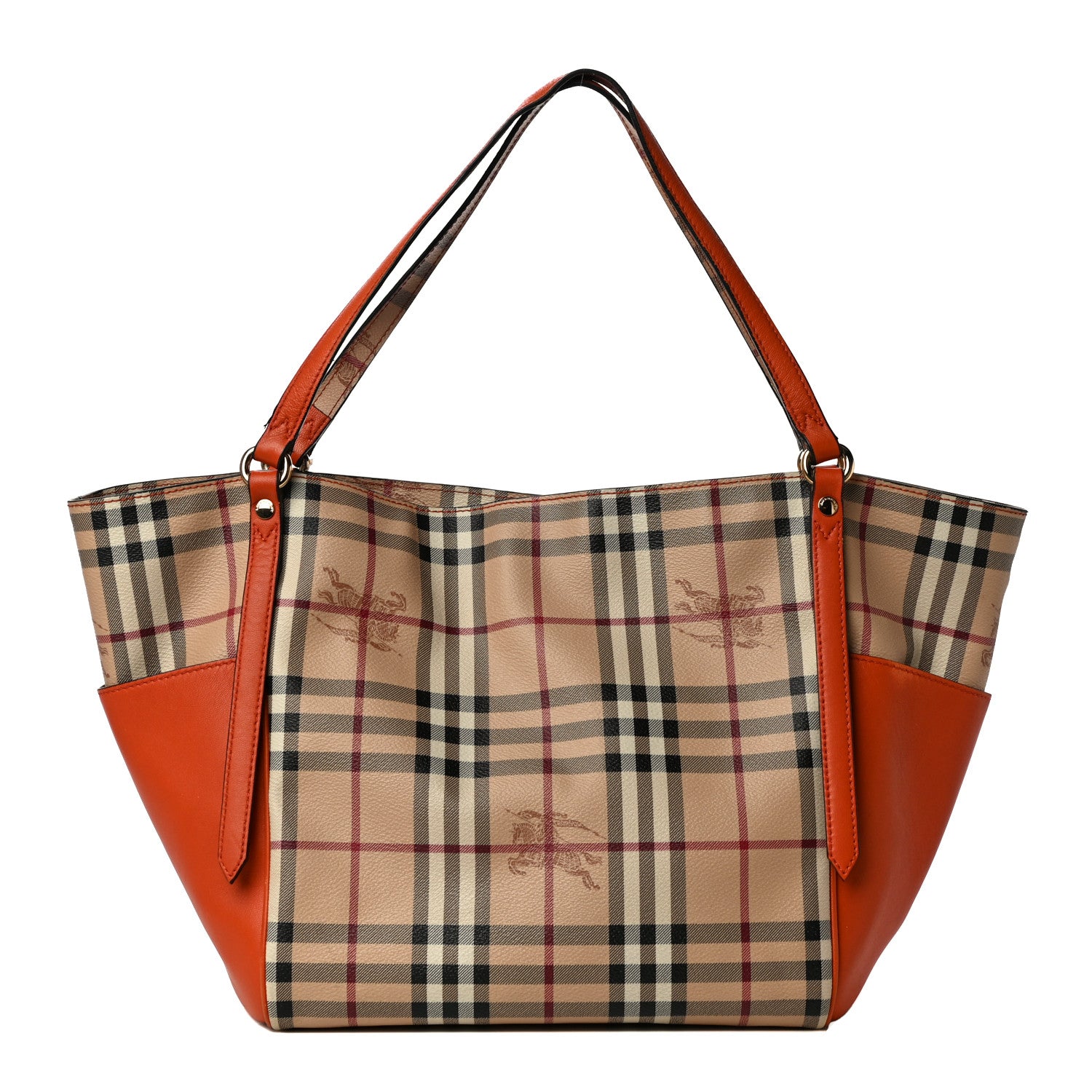 Burberry Haymarket Check Small Canterbury Tote Orange 1 of 20