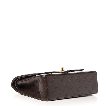 Chanel Lambskin Quilted Medium Double Flap Dark Brown 3 of 17