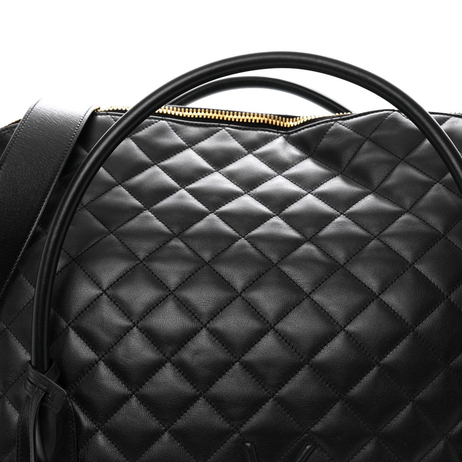 Saint Laurent Calfskin Quilted ES Giant Travel Bag Black 6 of 11