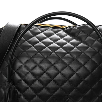 Saint Laurent Calfskin Quilted ES Giant Travel Bag Black 6 of 11