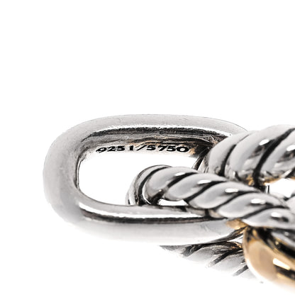 David Yurman Sterling Silver 18K Yellow Gold 5.5mm DY Madison Link Chain Bracelet 4 of 5